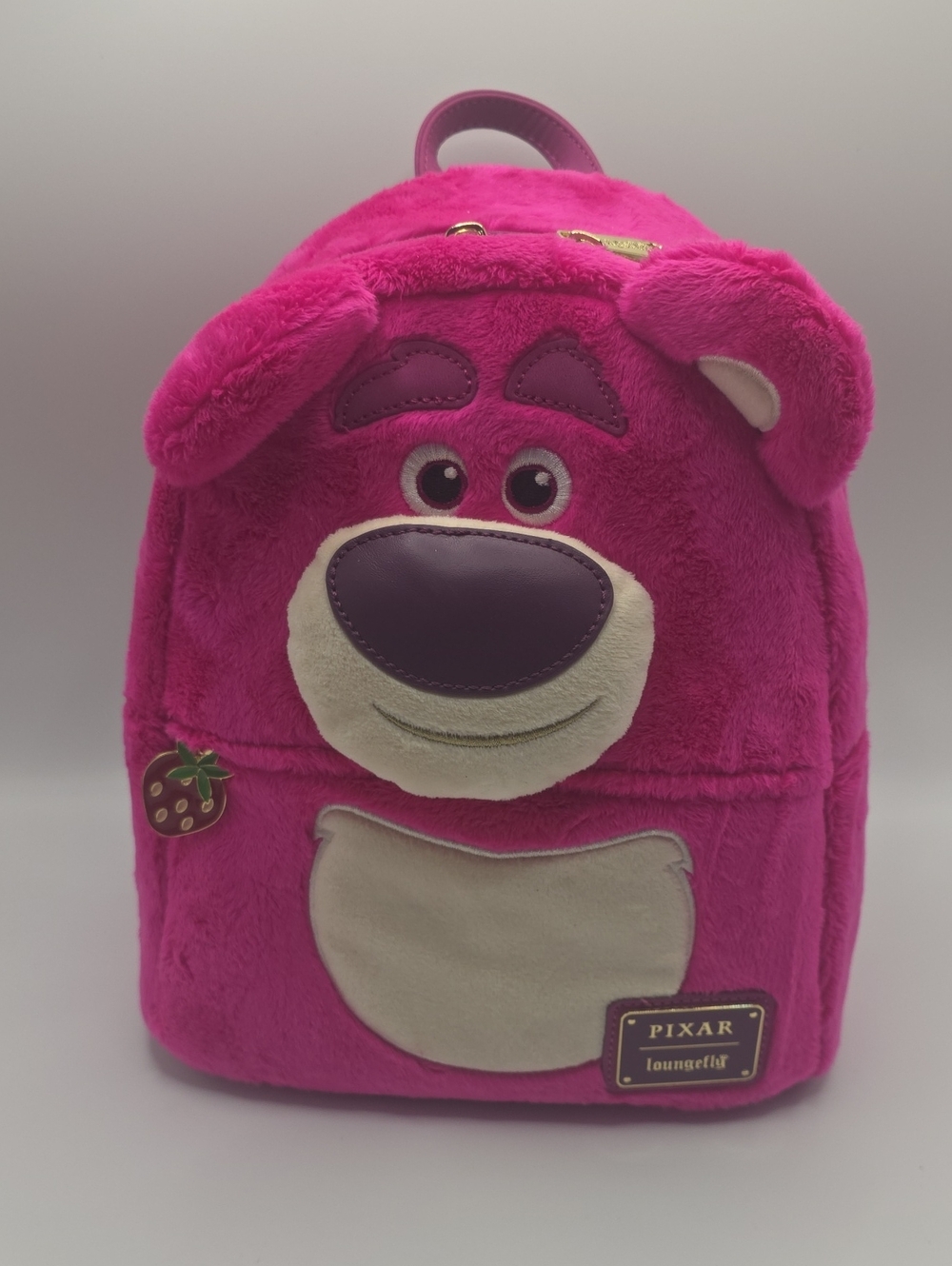 Loungefly Scented Pink Lotso Plush Backpack with Cream Accents